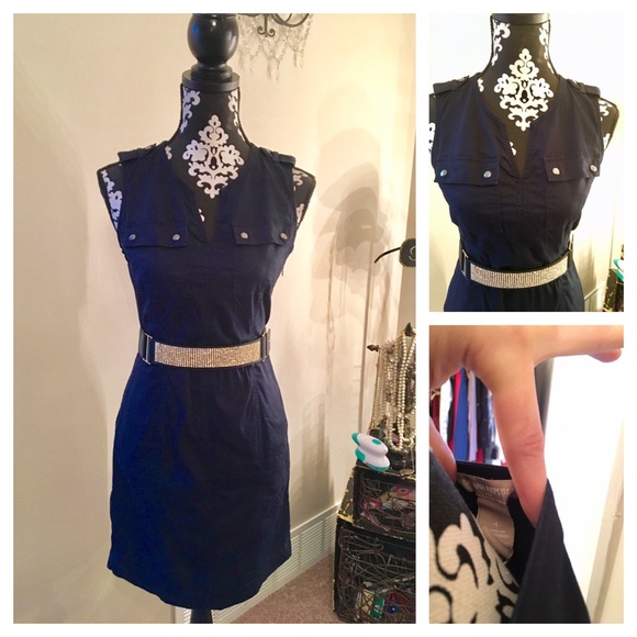 👗Navy Blue Banana Republic Dress Size 4👗 - Picture 1 of 7